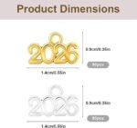 2026 Year Charms, Zinc Alloy Graduation Tassel Charms for DIY Jewelry Crafts - Image 2