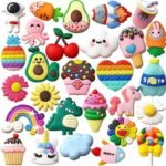 30PCS Assorted PVC Shoe Charms | Fun Decorative Accessories for Shoes, Bags, Party Favors
