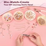 400PCS DIY Lip Gloss Charm Kit, 136 Charms, Keychains, Jewelry Making Supplies - Image 2