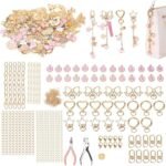 400PCS DIY Lip Gloss Charm Kit, 136 Charms, Keychains, Jewelry Making Supplies