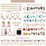 376PCS Lip Gloss Keychain Making Kit | DIY Charms with Jump Rings & Jewelry Supplies - Image 2