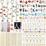 376PCS Lip Gloss Keychain Making Kit | DIY Charms with Jump Rings & Jewelry Supplies