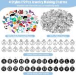 Lip Gloss Keychain Making Kit | Silver Bag Charm DIY Supplies with Charms, Chains, Pliers - Image 2