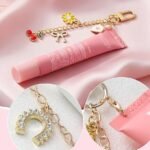 3PCS Lip Gloss Holder Keychain Charms | Lipstick Purse, Key Decor Set - Image 3