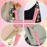 3PCS Lip Gloss Holder Keychain Charms | Lipstick Purse, Key Decor Set - Image 5