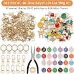 Lip Gloss Keychain Making Kit | DIY Bag Charm Craft Supplies with Charms, Chains - Image 3