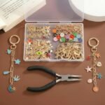 Lip Gloss Keychain Making Kit | DIY Bag Charm Craft Supplies with Charms, Chains