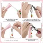 8PCS Lip Gloss Keychain Kit | Bow, Strawberry Charms, Purse DIY Accessories - Image 4