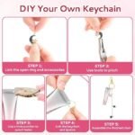 Lip Gloss Keychain Making Kit, 213PCS DIY Charm Craft Supplies, Gold Chain & Tools - Image 2