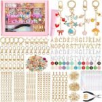Lip Gloss Keychain Making Kit | 192 Enamel Charms, DIY Jewelry Craft Supplies