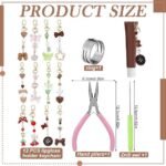 12PCS Finished Lip Gloss Keychains with Heart Strawberry Butterfly Bow Charms for Women - Image 3