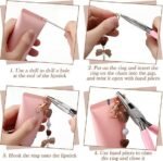 12PCS Finished Lip Gloss Keychains with Heart Strawberry Butterfly Bow Charms for Women - Image 4