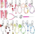 16PCS Lip Gloss Charms Keychain Kit | DIY Crafts, Purse Accessories, Teen Girls Bag Charms