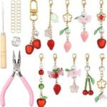 Beaded Charm Keychain Kit | DIY Purse, Wallet, Card Holder Decorations - Image 2