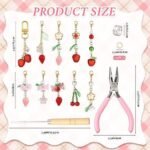 Beaded Charm Keychain Kit | DIY Purse, Wallet, Card Holder Decorations - Image 6