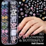 3D Nail Charms Rhinestones & Art Tools Set, Gems, Brushes, Dotting Tools - Image 4