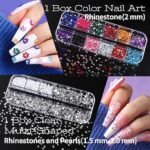 3D Nail Charms Rhinestones & Art Tools Set, Gems, Brushes, Dotting Tools - Image 6