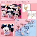 945PCS Bag Charm Kit DIY Beaded Lip Gloss Keychain Making Kit Gold Silver - Image 6