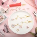 213PCS Butterfly Bag Charm Kit DIY Lip Gloss Keychain Making Kit Pink Gold - Image 5