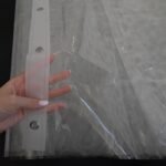 3D Cube Embossed Shower Curtain | Waterproof PEVA Liner with Magnetic Hem - Image 4