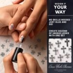 Silver Cross Nail Charms | 3D Acrylic Y2K Gothic Nail Art Embellishments - Image 6