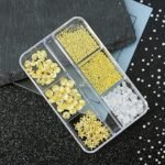 2 Boxes Summer Nail Charms with Seashell Starfish Seahorse Metal Pearls Marine Theme - Image 2