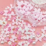 3D Acrylic Flower Bow Nail Charms Kit: Pink, White Pearls, Coquette Nail Art - Image 4