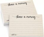 Share a Memory Cards | Pack of 50 Memory Note Cards | Guest Book Alternative | Celebration Keepsake Cards | Anniversary Party Decor