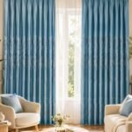 Blue Curtain Panel | Thickened Polyester Drapes | Modern Light Filtering Window Curtain | Classic Bedroom Living Room Decor - Image 7
