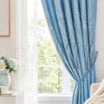Blue Curtain Panel | Thickened Polyester Drapes | Modern Light Filtering Window Curtain | Classic Bedroom Living Room Decor - Image 8