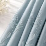 Blue Curtain Panel | Thickened Polyester Drapes | Modern Light Filtering Window Curtain | Classic Bedroom Living Room Decor - Image 9