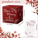 Share a Memory Cards with Box | 50 Guest Message Cards | Greenery Keepsake Memory Box | Wedding Graduation Birthday Guest Book Alternative - Image 5