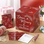 Share a Memory Cards with Box | 50 Guest Message Cards | Greenery Keepsake Memory Box | Wedding Graduation Birthday Guest Book Alternative - Image 6