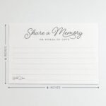 Share a Memory Cards | 50 Elegant Guest Message Cards | 4x6 Keepsake Note Cards | Wedding Graduation Anniversary Guest Book Alternative - Image 6