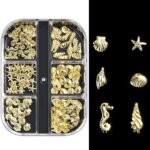 2 Boxes Ocean Nail Charms with Starfish Seashell Seahorse Conch Marine Theme Designs - Image 6