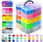 6000+ Pony Beads Set: 30 Colors, Glow in Dark, Jewelry Making Craft Kit - Image 2