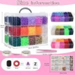 12800+ Pony Beads Bulk 30 Colors Kandi Beads for Bracelets Jewelry Hair Braids - Image 2