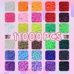 12800+ Pony Beads Bulk 30 Colors Kandi Beads for Bracelets Jewelry Hair Braids - Image 4