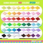 12000PCS Pony Beads Kit: 48 Colors Kandi Beads for Bracelets, Braids, Crafts - Image 4
