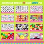 12000PCS Pony Beads Kit: 48 Colors Kandi Beads for Bracelets, Braids, Crafts - Image 3