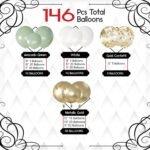 Sage Green Balloon Arch Kit | 150Pcs Balloon Garland | Birthday, Baby Shower, Gender Reveal & Wedding Party Decoration | Easy Assembly - Image 3