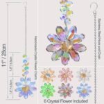 6PCS Crystal Sunflower Suncatchers Rainbow Maker Hanging Ornaments for Window Garden Decor - Image 2