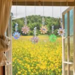 6PCS Crystal Sunflower Suncatchers Rainbow Maker Hanging Ornaments for Window Garden Decor - Image 3