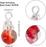 100PCS Crystal Dangle Charms Crackle Glass Drop Beads for Jewelry Making - Image 3