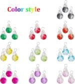 100PCS Crystal Dangle Charms Crackle Glass Drop Beads for Jewelry Making - Image 2
