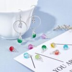 100PCS Crystal Dangle Charms Crackle Glass Drop Beads for Jewelry Making - Image 5