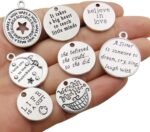 40PCS Inspirational Word Charms Pendants for DIY Necklace Bracelet Jewelry Making - Image 5