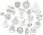 40PCS Inspirational Word Charms Pendants for DIY Necklace Bracelet Jewelry Making - Image 4