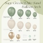 Sage Green Gold Balloon Garland Kit | 130Pcs Balloons | Baby Shower, Bridal & Birthday Party Decor - Image 2