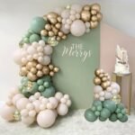 Sage Green White Sand Balloon Arch Kit | Green, Beige and Gold Balloons | Birthday, Wedding & Bridal Shower Decor | Baby Shower Balloons - Image 4